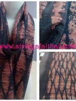 ผ้าพันคอ-ผ้าคลุมไหล่ไหมแท้ทอมือ เพ้นท์บาติก Thai Silk Hand Painting Batik