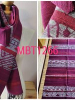 ผ้าพันคอ-คลุมไหล่ไหมแท้ทอมือ ลายบาติก Handmade