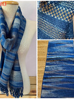 ผ้าพันคอ ผ้าฝ้าย ย้อมคราม ทอมือ ออร์แกนิก