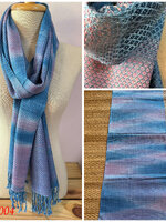 ผ้าพันคอ ผ้าฝ้าย ย้อมคราม ทอมือ ออร์แกนิก