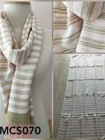 ผ้าพันคอ ฝ้ายหมักโคลนทอมือออร์แกนิก