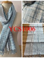 ผ้าพันคอ ผ้าฝ้าย ย้อมครามออร์แกนิค ทอมือ