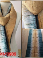 ผ้าพันคอ-ผ้าคลุมไหล่ ไหมมัดหมี่แท้ทอมือ พร้อมกล่องผ้าไหม