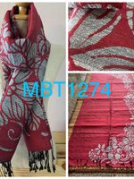 ผ้าพันคอ-คลุมไหล่ไหมแท้ทอมือ ลายบาติก Handmade