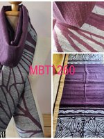 ผ้าพันคอ-คลุมไหล่ไหมแท้ทอมือ ลายบาติก Handmade