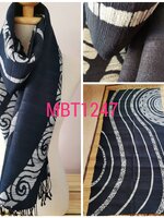 ผ้าคลุมไหล่ไหมแท้ทอมือ ลายบาติก Handmade
