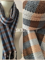 ผ้าพันคอย้อมครามฝ้ายแท้ ทอมือ ออร์แกนิค