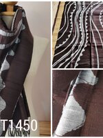 ผ้าพันคอ-คลุมไหล่ไหมแท้ทอมือ ลายบาติก Handmade