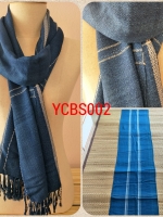 ผ้าพันคอผ้าฝ้ายย้อมคราม ทอมือ ออร์แกนิค