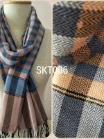 ผ้าพันคอย้อมครามฝ้ายแท้ ทอมือ ออร์แกนิค