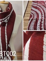 ผ้าพันคอ-คลุมไหล่ไหมแท้ทอมือ ลายบาติก Handmade