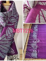 ผ้าคลุมไหล่ไหมแท้ทอมือ ลายบาติก Handmade