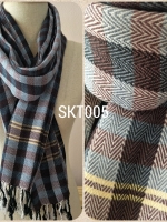 ผ้าพันคอย้อมครามฝ้ายแท้ ทอมือ ออร์แกนิค