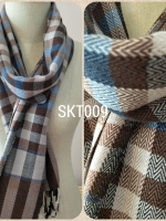 ผ้าพันคอย้อมครามฝ้ายแท้ ทอมือ ออร์แกนิค