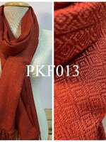 ผ้าพันคอ-ผ้าคลุมไหล่ ฝ้ายแท้ หมักโคลนออร์แกนิค ทอมือ