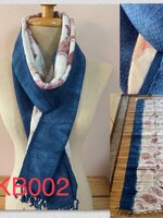 ผ้าคลุมไหล่ย้อมครามฝ้ายแท้ Eco Print