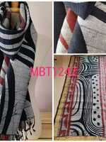 ผ้าคลุมไหล่ไหมแท้ทอมือ ลายบาติก Handmade