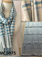 ผ้าพันคอ ฝ้ายหมักโคลนทอมือออร์แกนิก