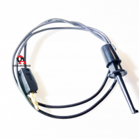Banana to Clip Jack ขนาด 2mm ยาว 50cm สีดำ สำหรับบอร์ด KidBright