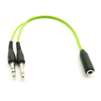 x-tips สายแปลงหูฟังมีไมค์มือถือใช้กับคอม สีเขียว