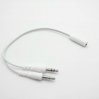 x-tips สายแปลงหูฟังมีไมค์มือถือใช้กับคอม สีขาว
