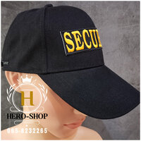 หมวกแก๊ป Security สีดำ (ซิปเลื่อน)
