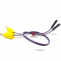 2mm Banana to Male Pin หัวแจ๊ค สีเหลือง สำหรับบอร์ด KidBright