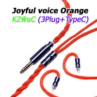 joyful voice Orange KZพินC [3Plug+TypeC] [สีส้ม]