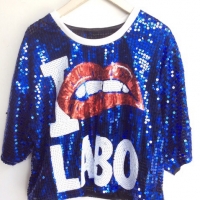เสื้อปักเลื่อม สีน้ำเงิน