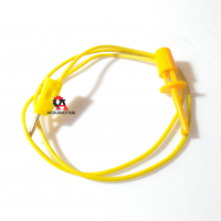 Banana to Clip Jack ขนาด 2mm ยาว 50cm สีเหลือง สำหรับบอร์ด KidBright