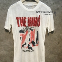 เสื้อร็อคผู้หญิงผ้าบางปักเลื่อม สีขาว
