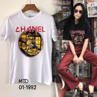 เสื้อยืดสไตล์วินเทจ สีขาว สกรีนลายวินเทจและตัวหนังสือ แบรนด์ตามรูป รุ่นนี้สกรีนหน้าหลังค่ะ