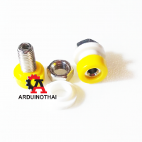 หัวเชื่อมต่อแจ็คตัวเมียแบบ Banana ขนาด 2 mm สีเหลือง / 10 ตัว สำหรับบอร์ด KidBright