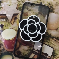 เคสมือถือ Chanel ติดดอกCamellie สำหรับ i6 สีดำ