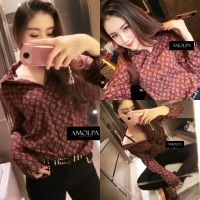 เสื้อเชิ้ตผู้หญิง เสื้อเชิ้ตแขนยาว Size:M