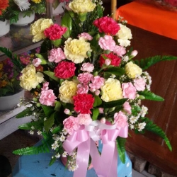 แจกันดอกไม้สด ดอกคาร์เนชั่น