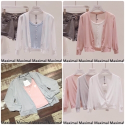 Recommended!!ใหม่ล่าสุด เสื้อคลุมคาดิแกนแขนจั้ม เนื้อผ้าบางยืดหยุ่นสวมใส่สบายในการตัดเย็บพิเศษอย่างดี