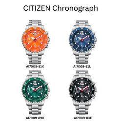 นาฬิกาข้อมือผู้ชาย CITIZEN Quartz Chronograph ขนาดตัวเรือน 43 มม.ตัวเรือน /สาย Stainless Steel