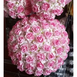 Flower Ball (ลูกบอลดอกไม้ผ้า สีชมพูอ่อน)