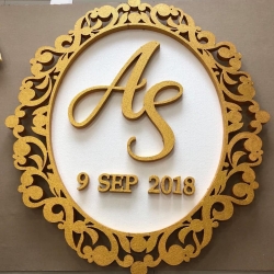 ป้ายงานแต่งโฟม ตัวอักษรย่อ