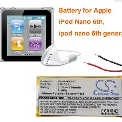 ขายแบตเตอรี่อะไหล่ สำหรับเปลี่ยน สำหรับ ipod nano เจน 6th
