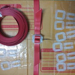 สายรัดพลาสติก PP แบน ยาว 10 เมตร พร้อมกิ้ปพลาสติก K-550