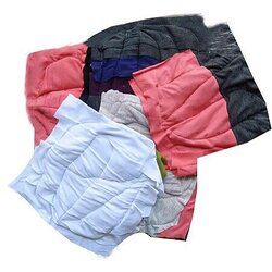 เศษผ้าเย็บวน คละสี ขนาด 8x8 " คละสี ผลิตจากเศษผ้านำเย็บติดกันเป็นแผ่น สำหรับงานทำความสะอาดทั่วไป ใช้สำหรับซับน้ำ น้ำมัน เช็ดเครื่องจักรทุกชนิด ใช้ได้ในสำนักงานและโรงงานอุตสาหกรรม