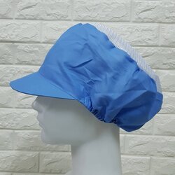 จำนวน 50 ใบ หมวกคลุมผมตาข่ายบน หมวกแม่ครัว หมวกพ่อครัว หมวกทำอาหาร หมวกโรงงาน หมวกพนักงานฝ่ายผลิต หมวกอุตสาหกรรม หมวกคลุมเก็บผมชาย-หญิง