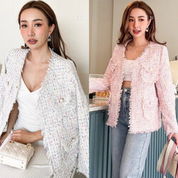 เสื้อคลุม เสื้อคลุมผ้าทวิต เรียบหรูดูแพง