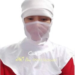 หมวกอาหรับคลุมบ่า ตาข่ายปิดหน้า หมวกปิดหน้า หมวกคลุมบ่า หมวกอุตสาหกรรม หมวกคลีนรูม