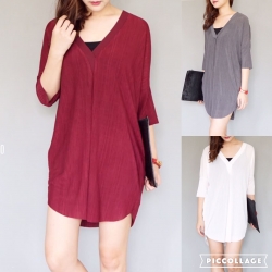 เดรสอัดพลีทถี่ คอวี ทรงไหล่ตก หน้าสั้นหลังยาว ใช้ผ้าอัดพลีทอย่างดี เนื้อนิ่ม ใส่สบาย มาพร้อมเสื้อซับในแยกชิ้น ทรงสวย ดูแพง ชุดเดียวอยู่คะ