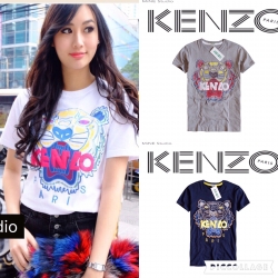 เสื้อยืด KENZO เสื้อยืดงานปักหน้าเสือใหญ่ KENZO