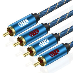ERTK Premium RCA TO RCA สายสัญญาณเสียง Premium RCA คู่ ส่งสัญญาณเสถียร ประกันศูนย์ไทย