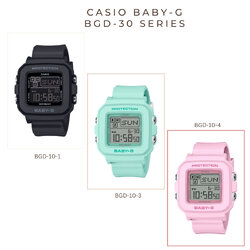 CASIO นาฬิกาข้อมือผู้หญิง BABY-G BGD-10 Series รุ่น BGD-10-1 BGD-10-3DR BGD-10-4 สายเรซิน (CMG)